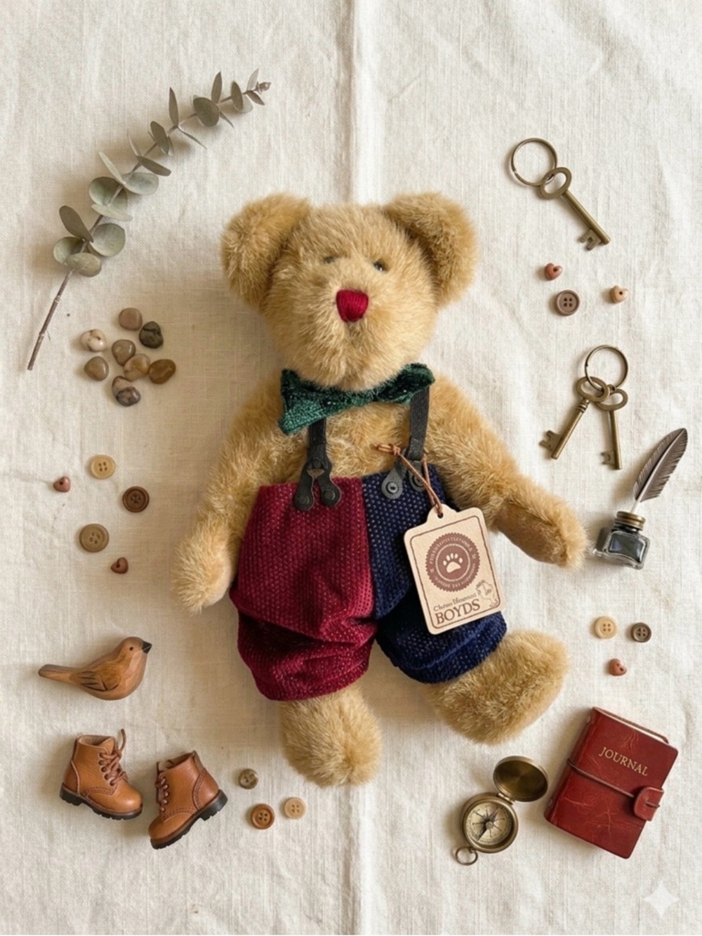 Vintage Boyds Bears Mr. McSnickers 14” Plush Teddy Bear T.J.’s Best Dressed Toy - Picture 2 of 8
